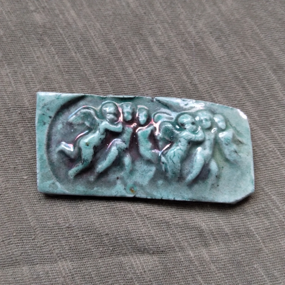Vintage Porcelain Brooch